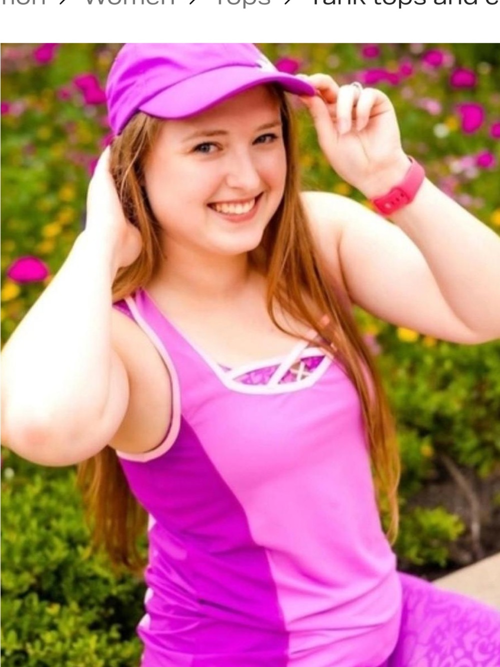 Crowned Athletics Rapunzel Pink Athletic Tank Top